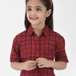Crimsoune Club Kids Red Chequered Shirt-image-15