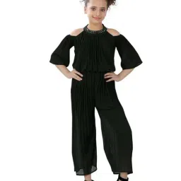 poplins Kids Green Cotton Regular Fit Jumpsuit-picture-20