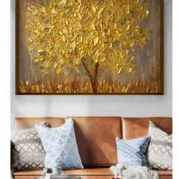 The Art House Abstract Multicolor Canvas Painting-43