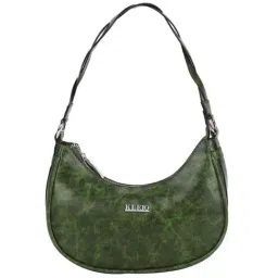 KLEIO Green Printed Medium Hobo Shoulder Bag-16