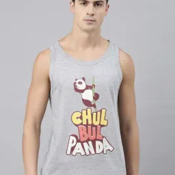 Bushirt Grey Printed Cotton Vest-image-47