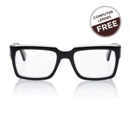 Shisen Fox Black Rectangular Unisex Computer Lenses image 2