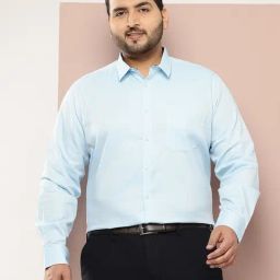 Thomas Scott Blue Cotton Regular Fit Self Pattern Shirt-image-33