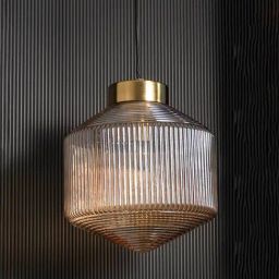 Whispering Homes Nordic Style Ribbed Art Glass Pendant Lamp-image-19