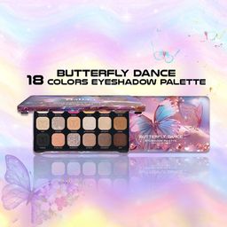 Malio 18-Color Butterfly Dance Eyeshadow Palette Blendable Matte & Shimmer Shades -01 image 2