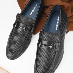 Pelle Albero Men's Black Formal Loafers-image-35