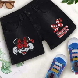 Kidsville Girls Grey Printed Short-image-92