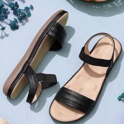 Trase Women's Black Ankle Strap Wedges-image-39