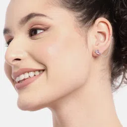 Zavya 92.5 Sterling Silver Butterfly Loop with coloured stones Ear Cuff image 2