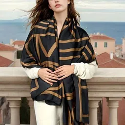 Alexvyan Women Printed Satin Stole-48