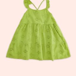 Pantaloons Baby Kids Green Embroidered Dress-image-63
