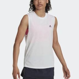 adidas White Logo Print Sports T-Shirt-picture-22