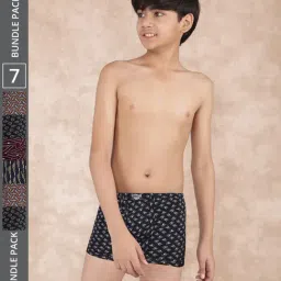 Dollar Bigboss Boys Multicolor Printed Trunks (Pack Of 7)-picture-48