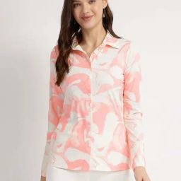 Fablestreet Pink Marble Print Shirt-picture-13
