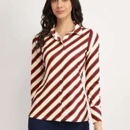 Fablestreet Red Striped Shirt-image-22