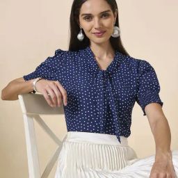 Style Quotient Navy Regular Fit Printed Top-picture-19
