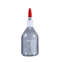 RELIGLAS 250 ml Amber Bottle Dropping Fitted With Interchangeable Joint Dropping Pipette And Rubber Teat, 02.242.07-2