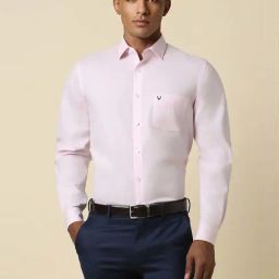 Allen Solly Pink Cotton Slim Fit Self Pattern Shirt-image-34