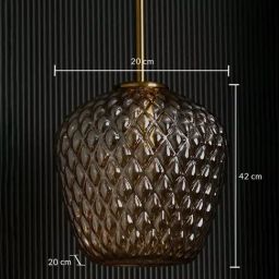 Whispering Homes Textured Pattern Bud Shape Pendant Lamp image 2