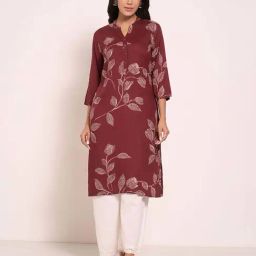 Rangmanch by Pantaloons Maroon Printed Kurtas-39