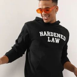 Campus Sutra Black Cotton Regular Fit Printed Hooded Sweatshirt-image-30