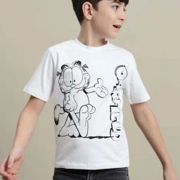 Kidsville Boys White Cotton Printed T-Shirt-picture-47