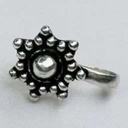 Arte Jewels 925 Oxidized Silver Clip On Nose Pin for Women-image-30