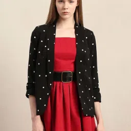 Vero Moda Black Regular Fit Printed Blazer-picture-26