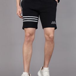 Moda Rapido Men Black Solid Sports Shorts-picture-0