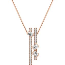 SHINE ETERNAL Lab Grown Diamond 14k (585) Rose Gold Pendant for Women-image-78
