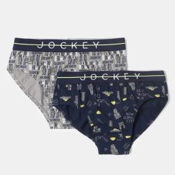 Jockey Kids Multi Cotton Printed Briefs (Pack of 2)-15