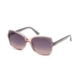 Guess GUS001005520BSG Grey UV Protected Square Sunglasses for Women-image-83
