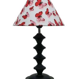 Homesake Multicolor Metal Pillar-Shaped Table Lamp With Fabric Shade image 3