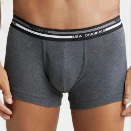 Jockey UI22 Charcoal Melange Super Combed Cotton Rib Trunks with Ultrasoft & Durable Waistband-picture-40