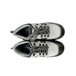 PORTSAFE Steel Toe Safety Shoes Low Ankle PU Sole Light Grey & Black Full Grain Suede Leather Size UK 9, SUC-FR-5-image-4