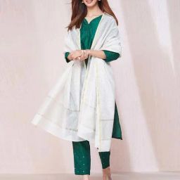 Fabindia Off-White Printed Dupatta-picture-15