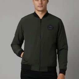 Louis Philippe Green Regular Fit Bomber Jacket-22