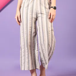 V-Mart Women Striped Ethnic Palazzos-34