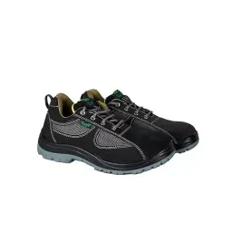 K Safe Metallic Toe Safety Shoes PU Sole Low Ankle Black Premium Suede Leather Size UK7, ActivGuard Pro-image-75
