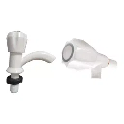 Fastgear Bathroom Faucet Set PVC Chrome Finish White, FG2275 ( Pack of 2)-image-58