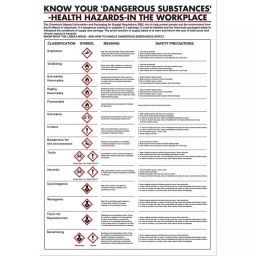 RS PRO Dangerous Substances Safety Wall Chart PP English 600 mm 420mm, 8233671-image-74