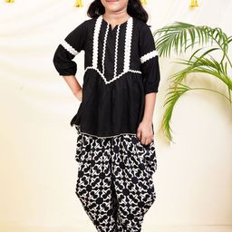 Bugandbees Embellished Top with Dhoti Pants-image-49