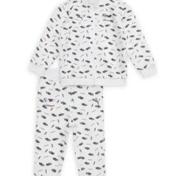 Puma Kids BMW White Print Regular Fit Tracksuits-image-51