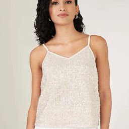 People by Pantaloons Beige Embellished Top-picture-42