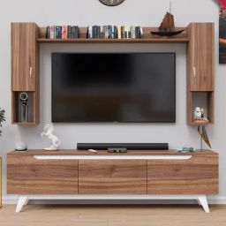 SPYDER CRAFT Engineered Wood TV Entertainment Unit (Wood Brown)-12