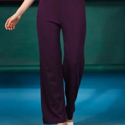 SELVIA Wine Regular Fit Mid Rise Trousers-image-37