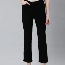 SHOWOFF Black Denim Relaxed Fit Mid Rise Jeans-image-31