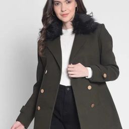 Crimsoune Club Olive Regular Fit Overcoat-14