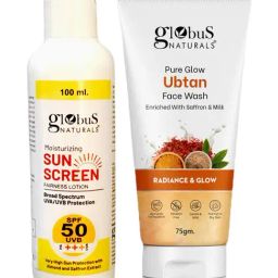 Globus Naturals Moisturizing Sunscreen SPF 50+++ & Ubtan Face Wash Combo-15