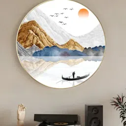 Art Street Gold Synthetic Wood Wall Art-image-35